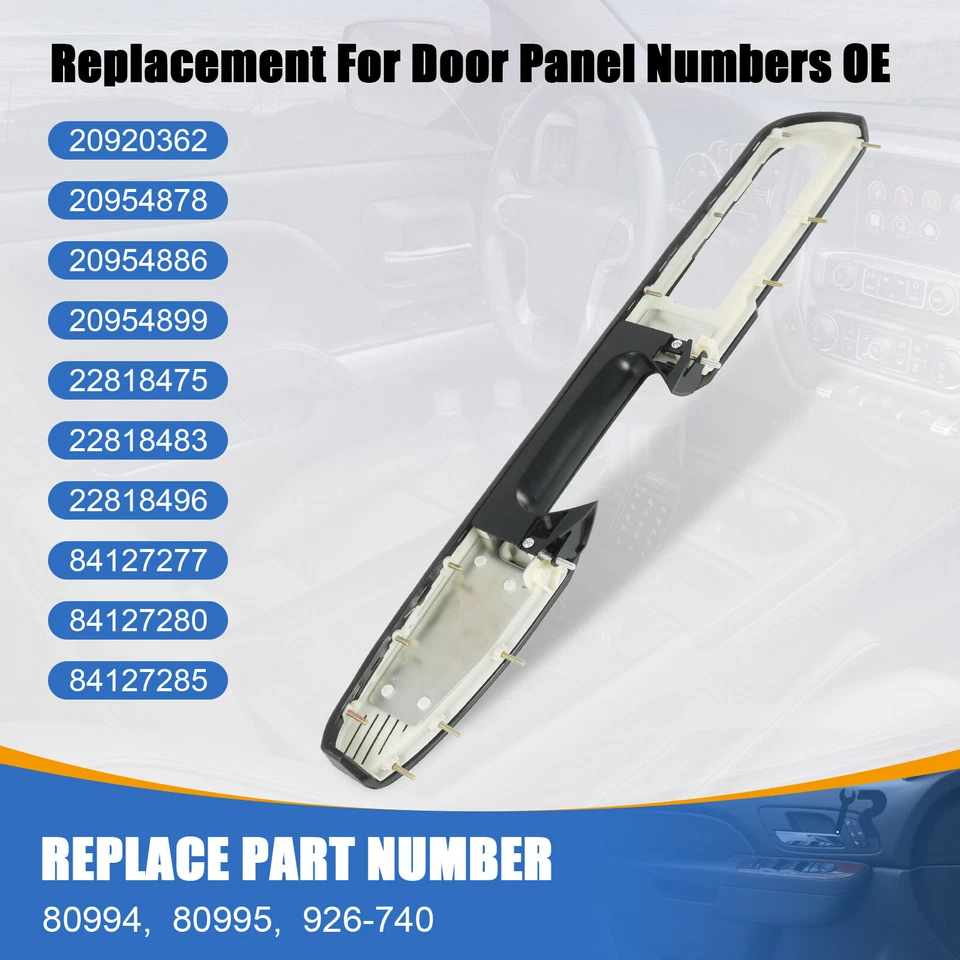 Black Front Driver Side Door Armrest 80994 fit for Tahoe Silverado 2010-2014 - Image 4 of 4