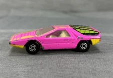 Lesney Matchbox MB75B PINK + Yellow ALFA CARABO 1970