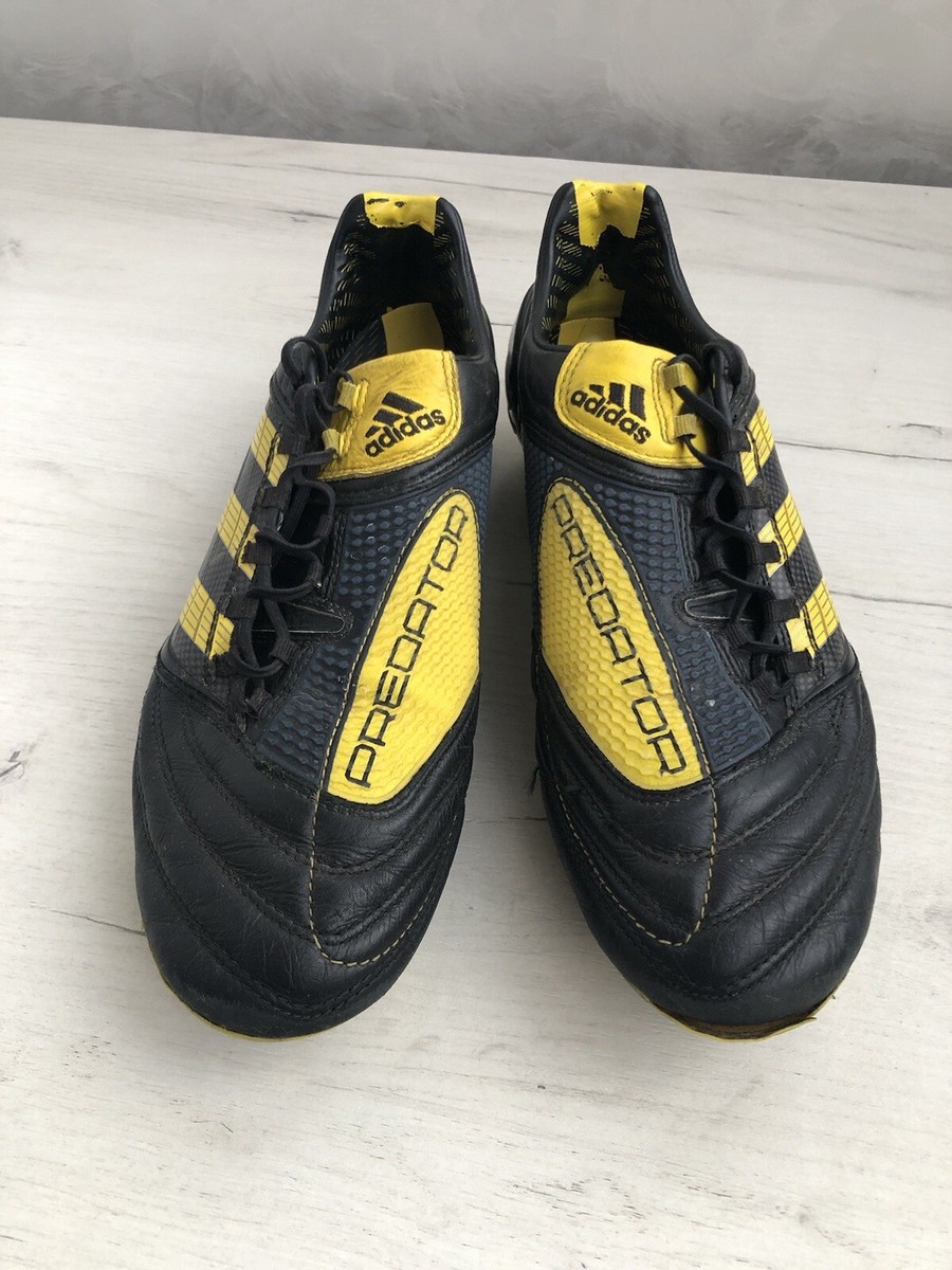 Adidas Predator X FG Yellow Black Professional Football Cleats