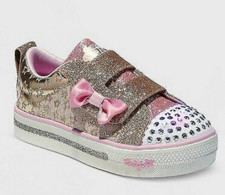 NEW S Sport by Skechers Girls' Julieana Crystal Stars Sneakers Size 2