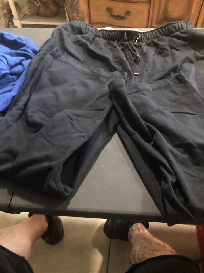 Kenneth Cole Reaction Hombres Salón Dormir Pantalones Talla L Cordón Negro Bin21 Foto 2 de 4