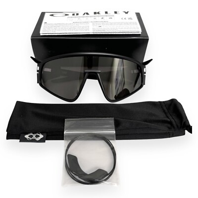 Oakley Latch Panel Sunglasses OO9404-0135 Matte Black Prizm Black Mirror w/Pouch