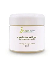 African Shea Butter Refined Natural Expeller Pressed from Ghana - Soapeauty 2 oz