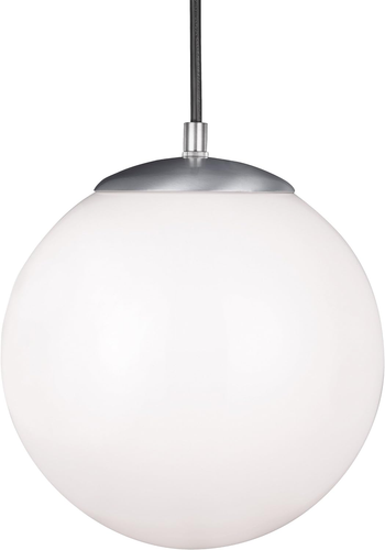 6020-04 Leo Hanging Globe One-Light Pendant Hanging Modern Light Fixture, Satin 