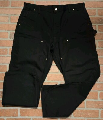 デニム・ジーパン CARPENTER DOUBLE KNEE PANTSNON RIVET TYPEBLACK Vintage Black Carhartt B01 Double Knee Riveted Carpenter