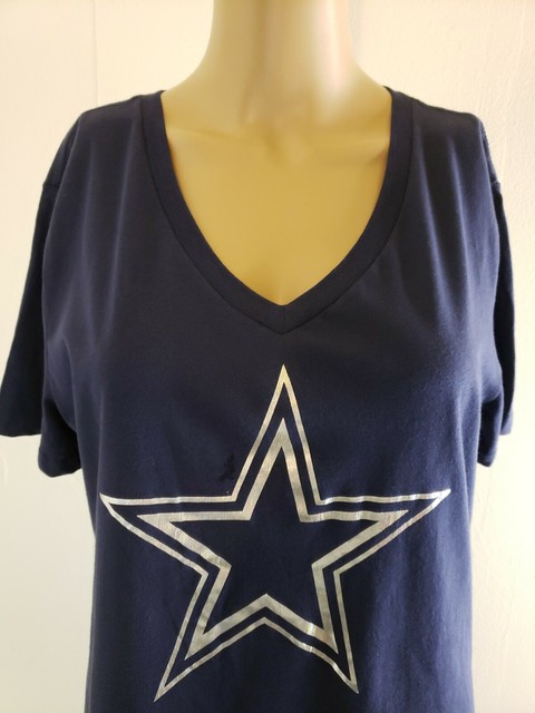 Cowboys Her Style Women's T Shirt Blue Silver Witten 82 &hellip;