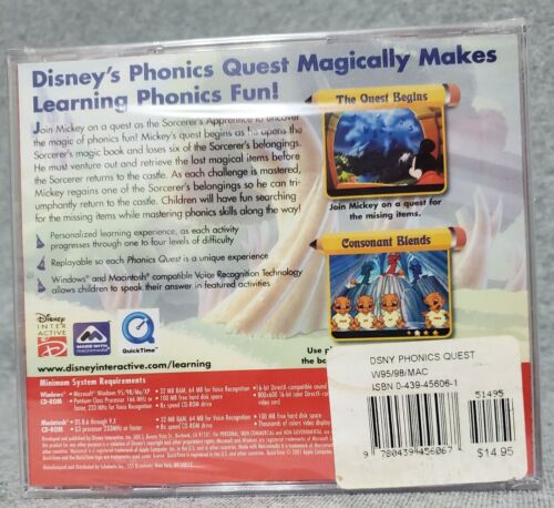 Disney/Scholastic Phonics Quest (Windows/Mac) Interactive Learning CD Ages 5-8 - Picture 2 of 4
