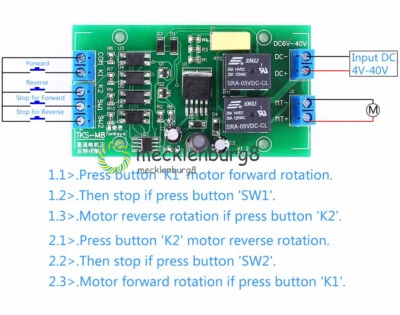 NEW Limit 20A DC Motor Controller 5V 12V 24V Driver Module CW CCW Reversible