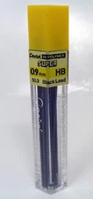 PENTEL Hi-Polymer .9mm HB Black Lead Refills 15/pack (NEW)