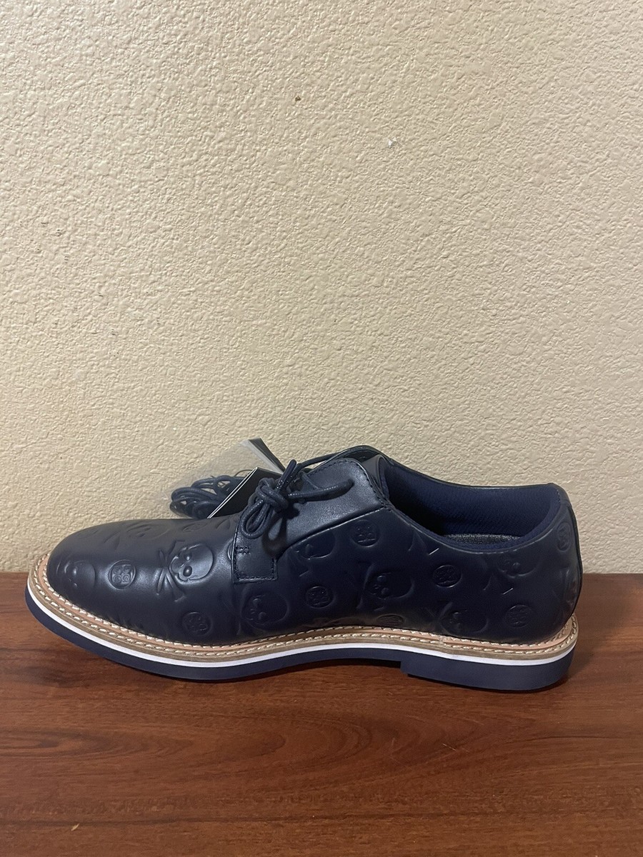 G/Fore G4 Debossed Gallivanter Golf Shoes Mens 10.5 Blue Leather Skull Sneakers G/Fore G4 GFORE Debossed Skull Gallivanter Golf Shoes  main image 4