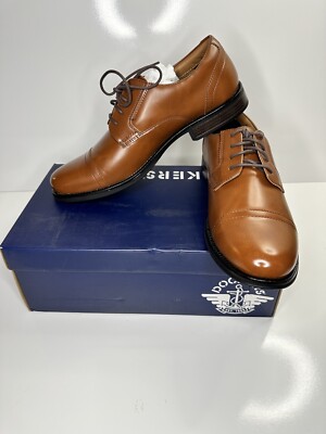 Dockers Men NIB Garfield Cap Toe Oxford Dress Shoe in Tan  display picture 1