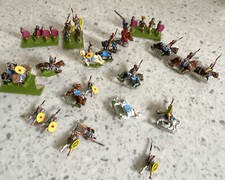 Lot Vintage Roman Gladiators  Horses Lead Figures For Parts Or Repair