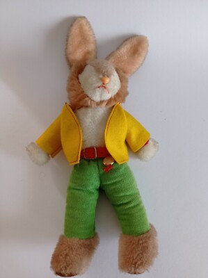 Original Hermann Teddy Stofftier Hase vintage 35cm Plüsch 60-70er Jahre  