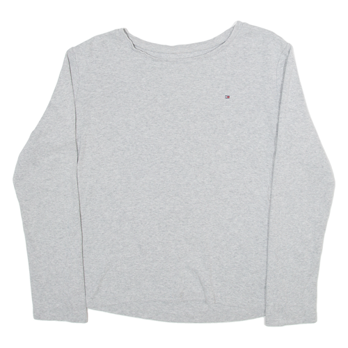TOMMY HILFIGER Womens TShirt Grey Long Sleeve M eBay