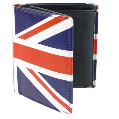 Herren Top Qualität Leder Geldbörse von Retro mit Union Jack Golunski Geschenkbox RF...