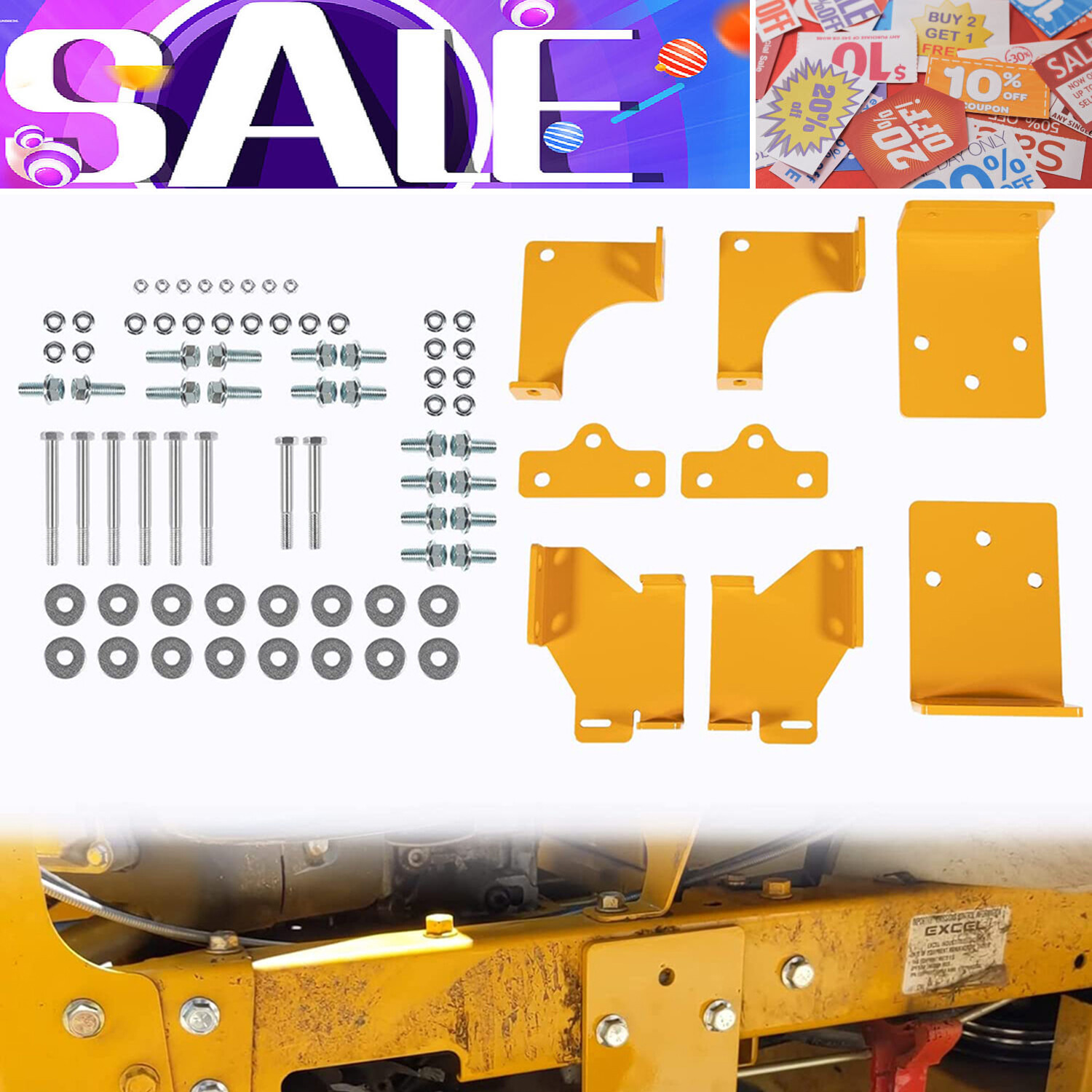 125255 Hydro Transmission Bracket Kit for Hustler Raptor SD SDX Zero Turn Mowers