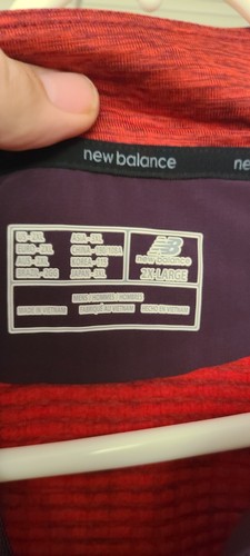 Mens New Balance Heat Grid fleece pullover xxl RED Nwot - Picture 3 of 4