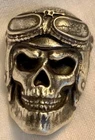 4 Troy Oz. MK BarZ  "Skully Squadron Pilot"  Sand Cast .999 Fine Silver