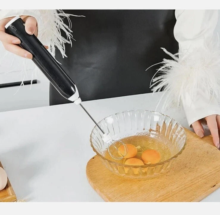 Milk Frother Handheld Double Whisk Foam Coffee Maker USB Rechargeable Electric