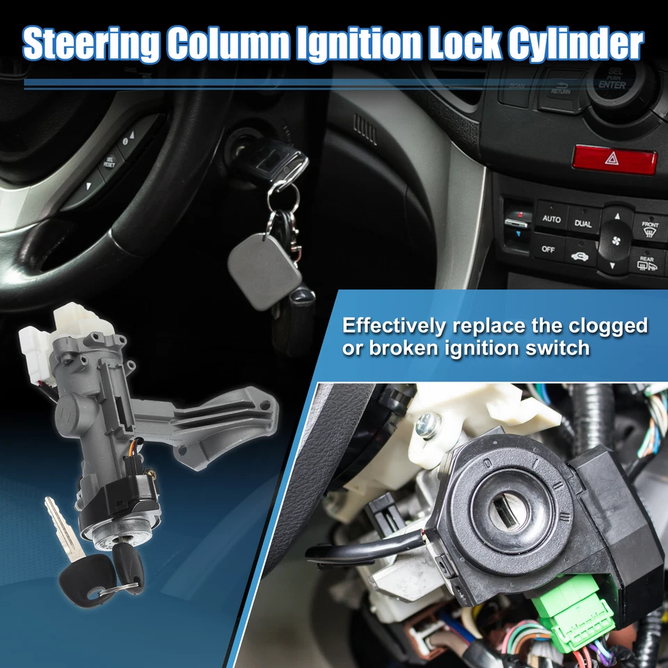 Ignition Lock Cylinder Switch Assembly with 2 Keys ONE Custom for Kia Spectra - Image 3 of 4