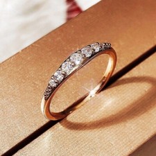 1Ct Round Cut Lab Created Diamond Women's Wedding Ring 14K Rose Gold Plated