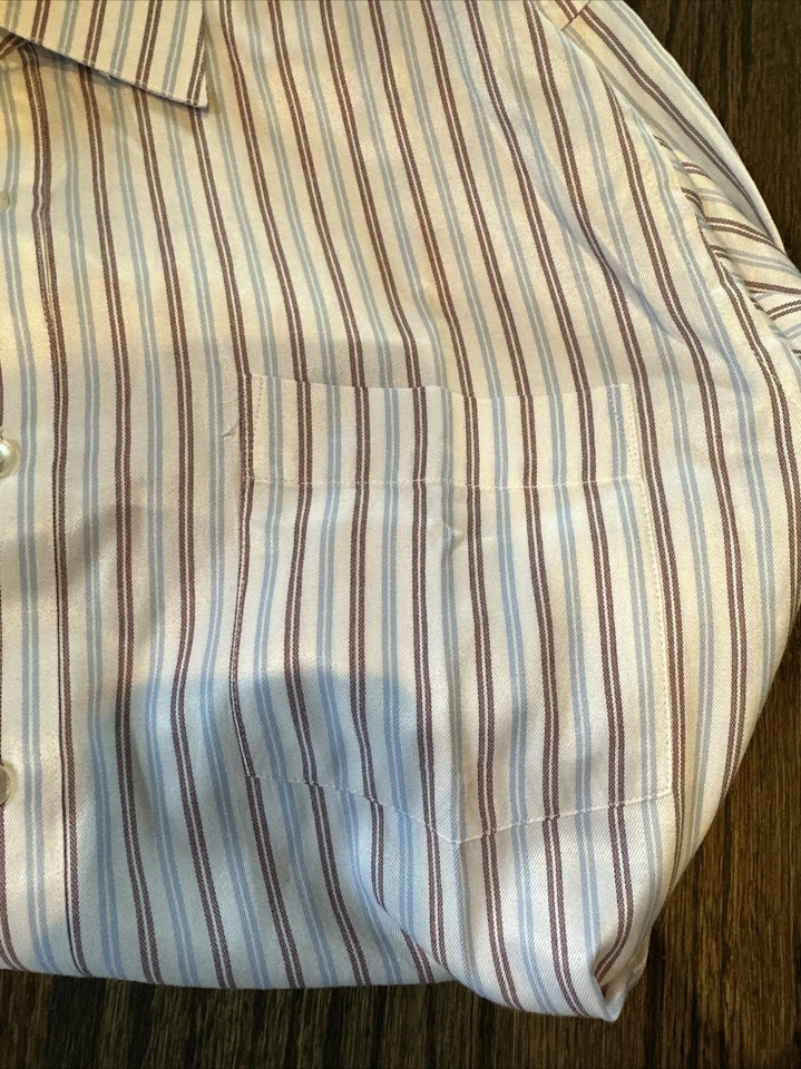 Camisa de vestir Thomas rosa 16 1/2 bolsillo izquierdo en el pecho Foto 4 de 4