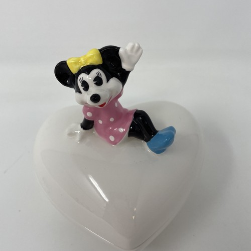 Vintage Minnie Mouse Schmuckschatulle Herz Schmuckschatulle Disney Japan ca. 70er Jahre - Bild 3 von 20