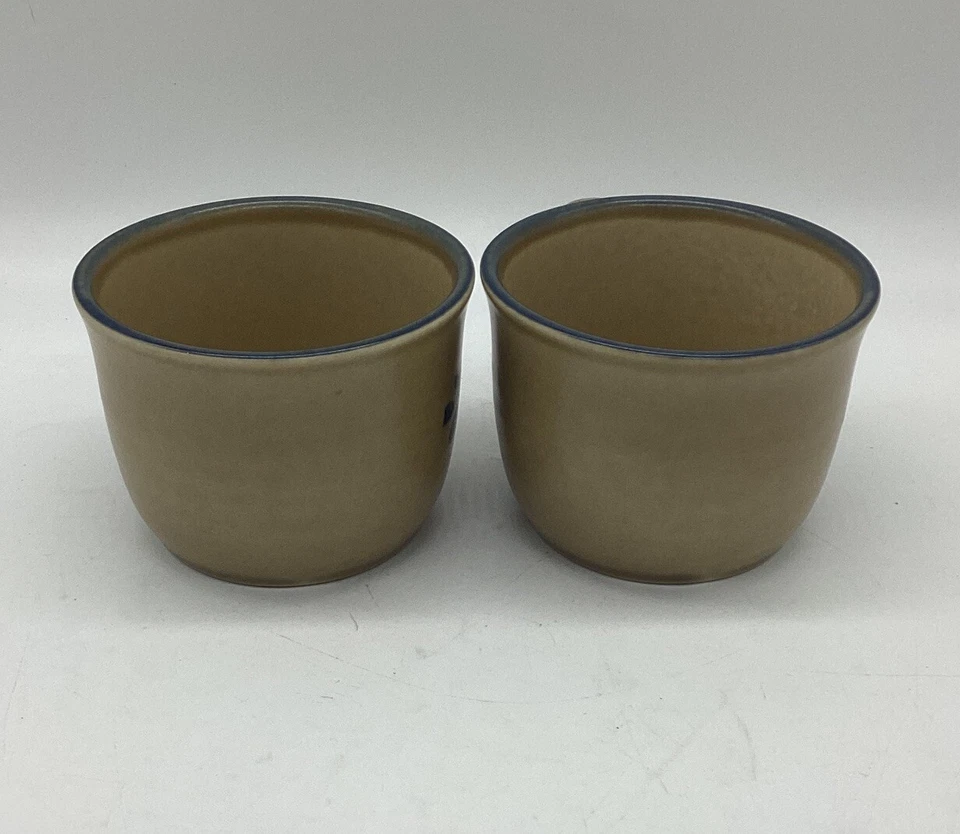 PFALTZGRAFF Cups Set Of 2 Folk Art Beige & Blue Coffee Mugs USA Pre-owned. - Image 4 of 4