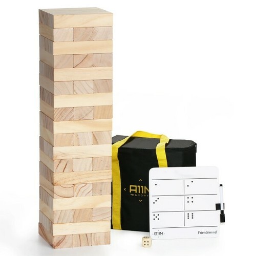 Friendswood Tumbling Tower Game - Large Size Builds to 3 Feet - 第 1/6 張圖片