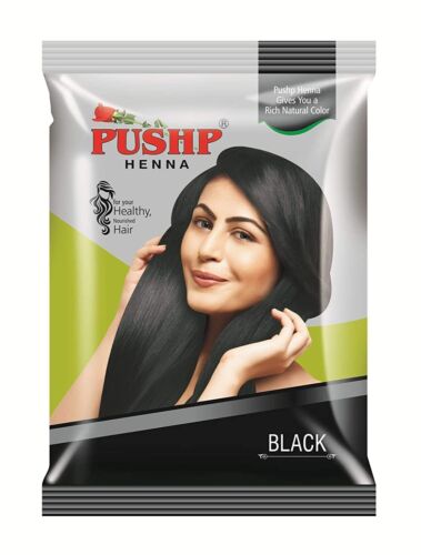 Pushp Henné Kali Mehandi colorant capillaire noir 10 g chacun (paquet de 10) - Photo 1 sur 3