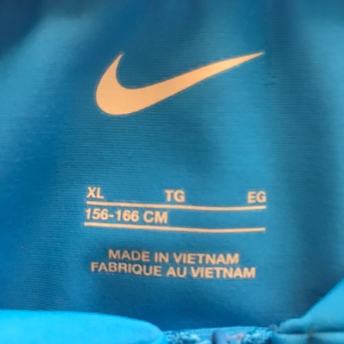 NEW! Nike Girls XL Front Zip Surf Swimsuit Short Sleeve Colorblock Compression - Picture 5 of 12