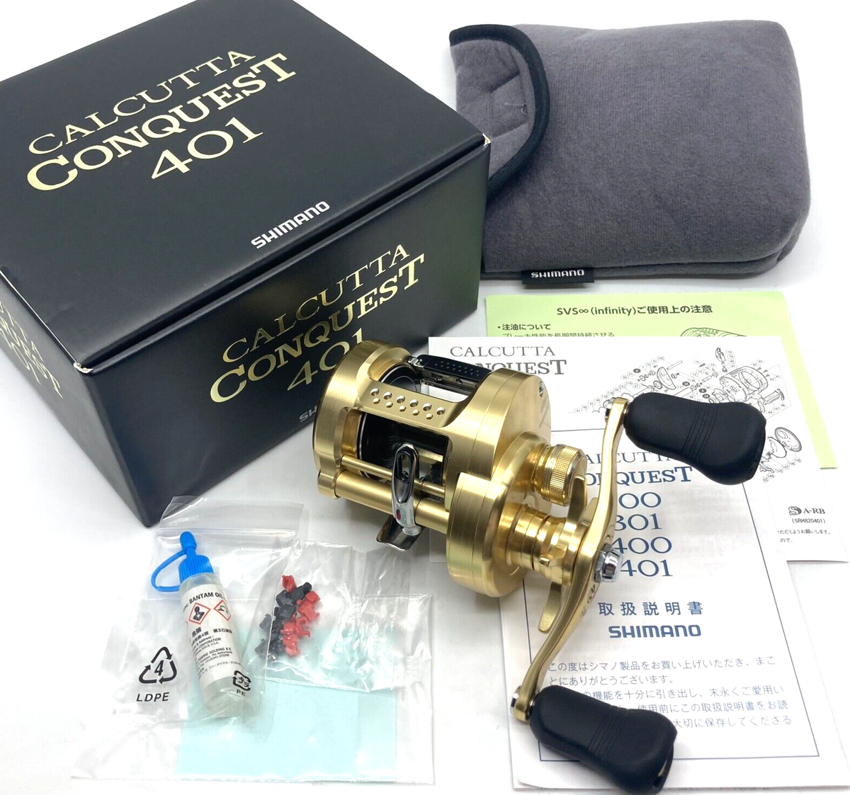 Shimano 15 CALCUTTA CONQUEST 401 Left Bait Casting Reel In Box 