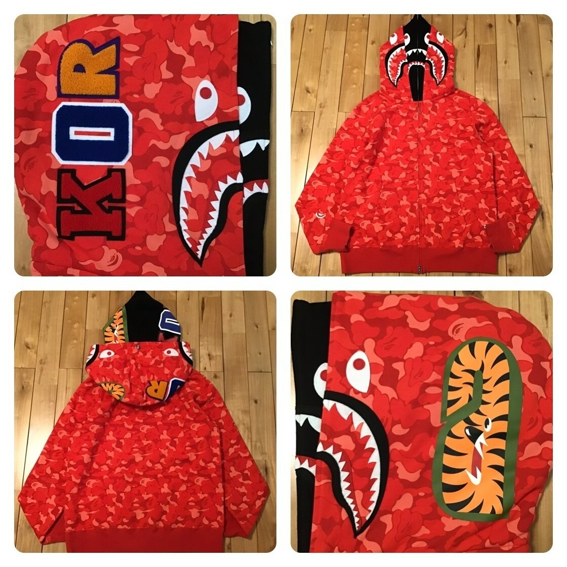 Seoul Store Camo BAPE Double shark full zip hoodie A Bathing Ape