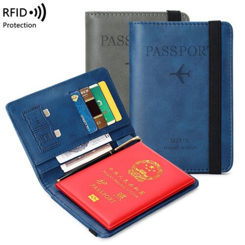 Organizador caso soporte pasaporte libro de viajes cubierta pasaporte billetera estuche - Imagen 1 de 18