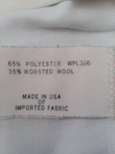 HAGGAR Men IMPERIAL Dressy Double Breasted 2-Piece Suit Black Tweed Made in USA - Picture 8 of 11