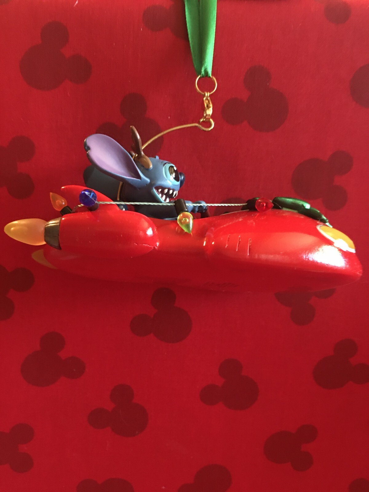 New 2022 Disney Sketchbook Ornament Stitch in Red Sport Car