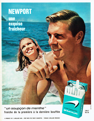 Werbung Advertising 107 1965 Zigaretten Newport Mint Menthol *