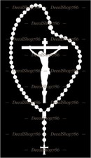 Jesus Christ on Cross in Rosary - Car/Truck Vinyl Die-Cut Peel N' Stick Decals