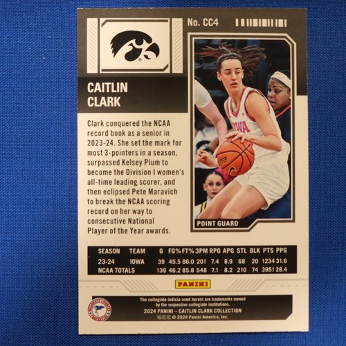 2024 Panini Caitlin Clark Collection College Contenders Metalized #CC4 (cc239) - Picture 2 of 2