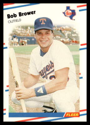 1988 Fleer #461 Bob Brower Texas Rangers Baseball Card