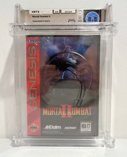 Mortal Kombat II (2) Sega Genesis Clamshell ACCLAIM Sealed New WATA 8.5 A Graded