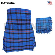 Scottish Elliot Tartan Kilt 8 Yard  16oz Acrylic Wool  Fly Plaid Included