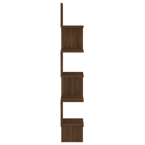 Estante de esquina de pared moderno montado en la pared unidad de estante de almacenamiento madera de ingeniería vidaXL - Imagen 40 de 43