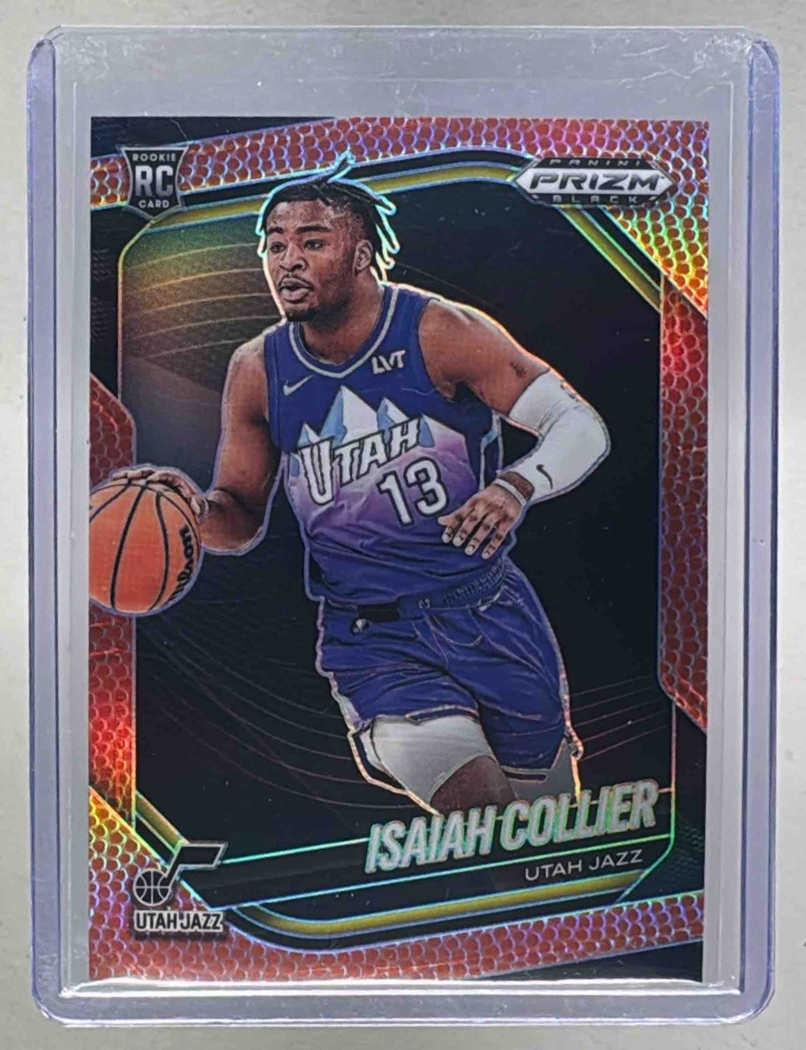 Isaiah Collier 2024 Panini Prizm Black #32 Basketball Rookie RC /225