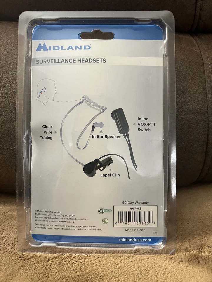 Midland AVPH3 White In-Ear Only Headsets - Image 2 of 4