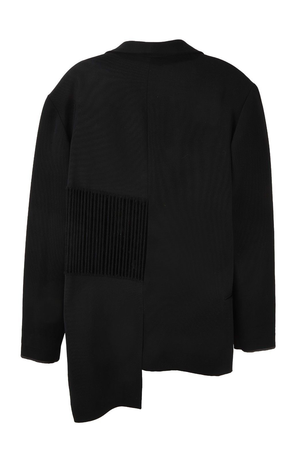 Yohji Yamamoto Black String-Embellished Wool Jack… - image 2