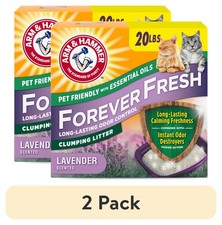 2 pack Forever Fresh Clumping Cat Litter Lavender Essential Oils Multi-Cat 20