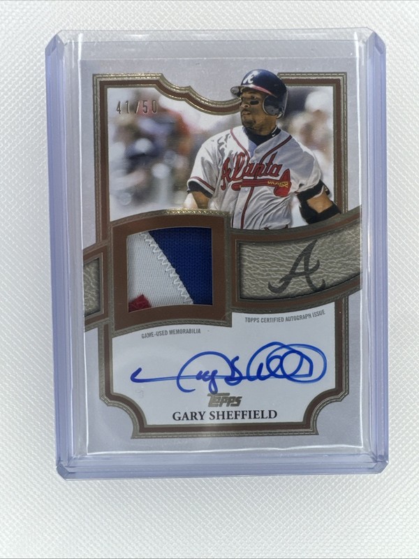 2026 Topps Gary Sheffield Flagship Auto Patch #TFAP-GSH /50 Braves TRI-COLOR