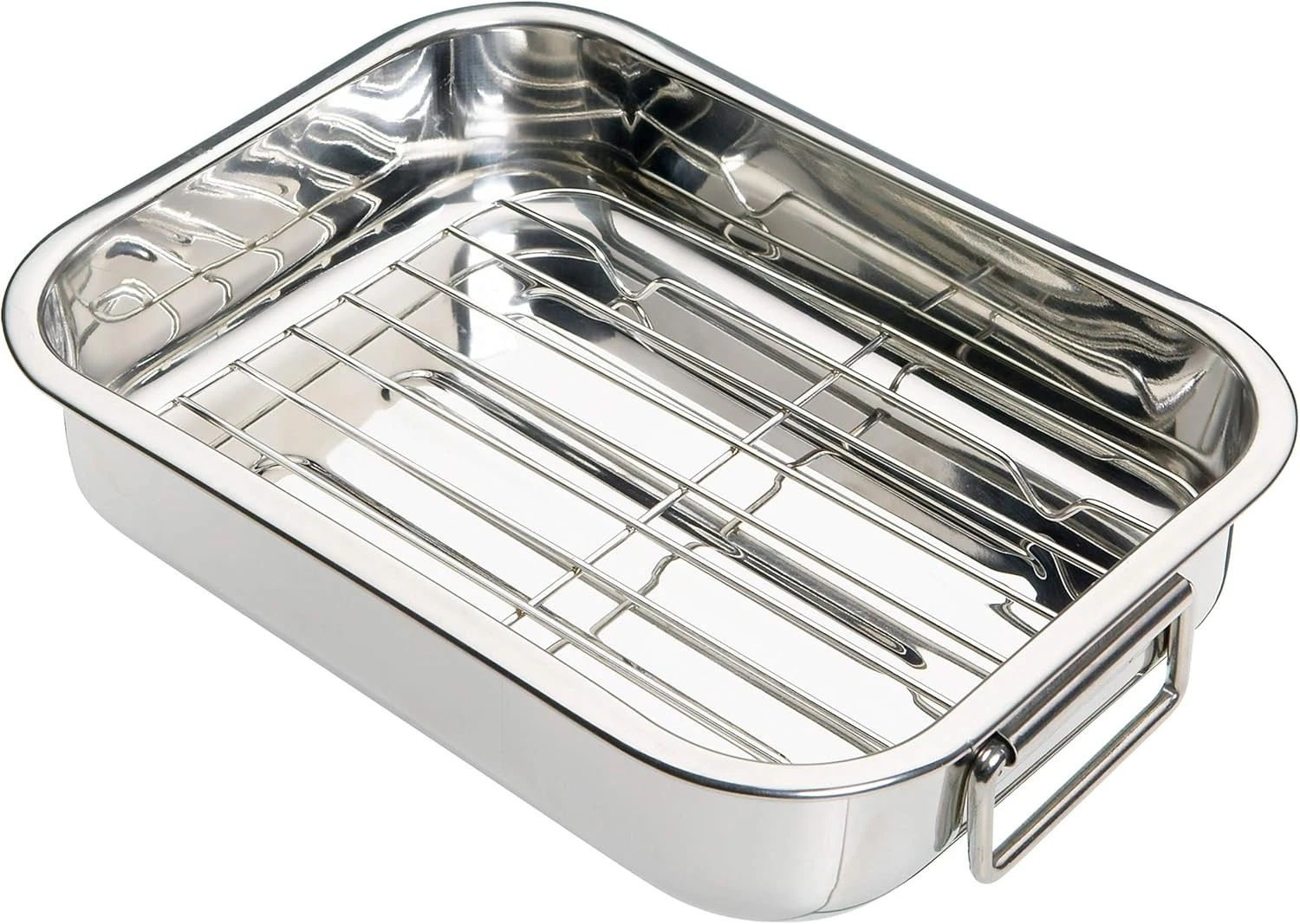 Stainless Steel Roasting Tin with Rack Small Oven Tray Baking Dish Non-Stick Pan