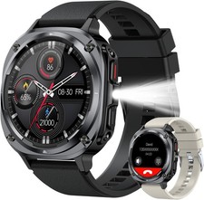 Smart Watch Men Call Receive/Dial Rugged Tactical Fitness Tracker